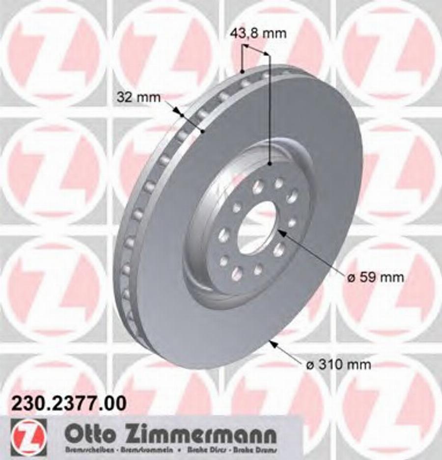 Zimmermann 230.2377.00 - Kočioni disk www.molydon.hr