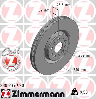 Zimmermann 230.2377.20 - Kočioni disk www.molydon.hr