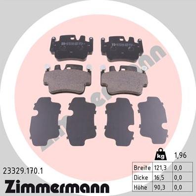 Zimmermann 23329.170.1 - Komplet Pločica, disk-kočnica www.molydon.hr