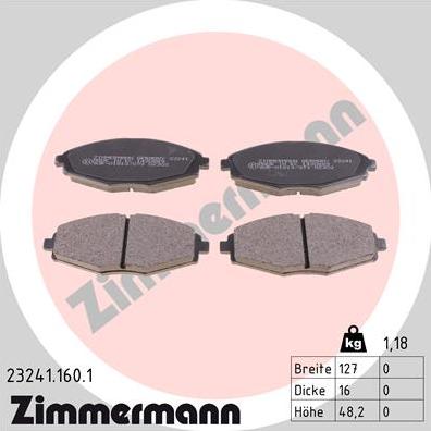 Zimmermann 23241.160.1 - Komplet Pločica, disk-kočnica www.molydon.hr