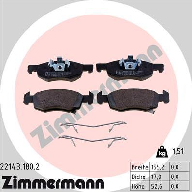 Zimmermann 22143.180.2 - Komplet Pločica, disk-kočnica www.molydon.hr