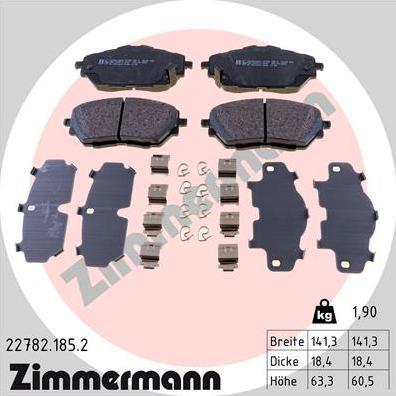 Zimmermann 22782.185.2 - Komplet Pločica, disk-kočnica www.molydon.hr