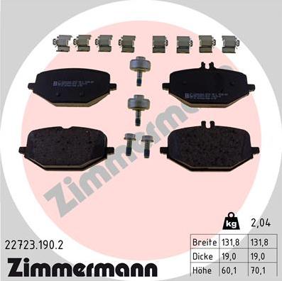 Zimmermann 22723.190.2 - Komplet Pločica, disk-kočnica www.molydon.hr