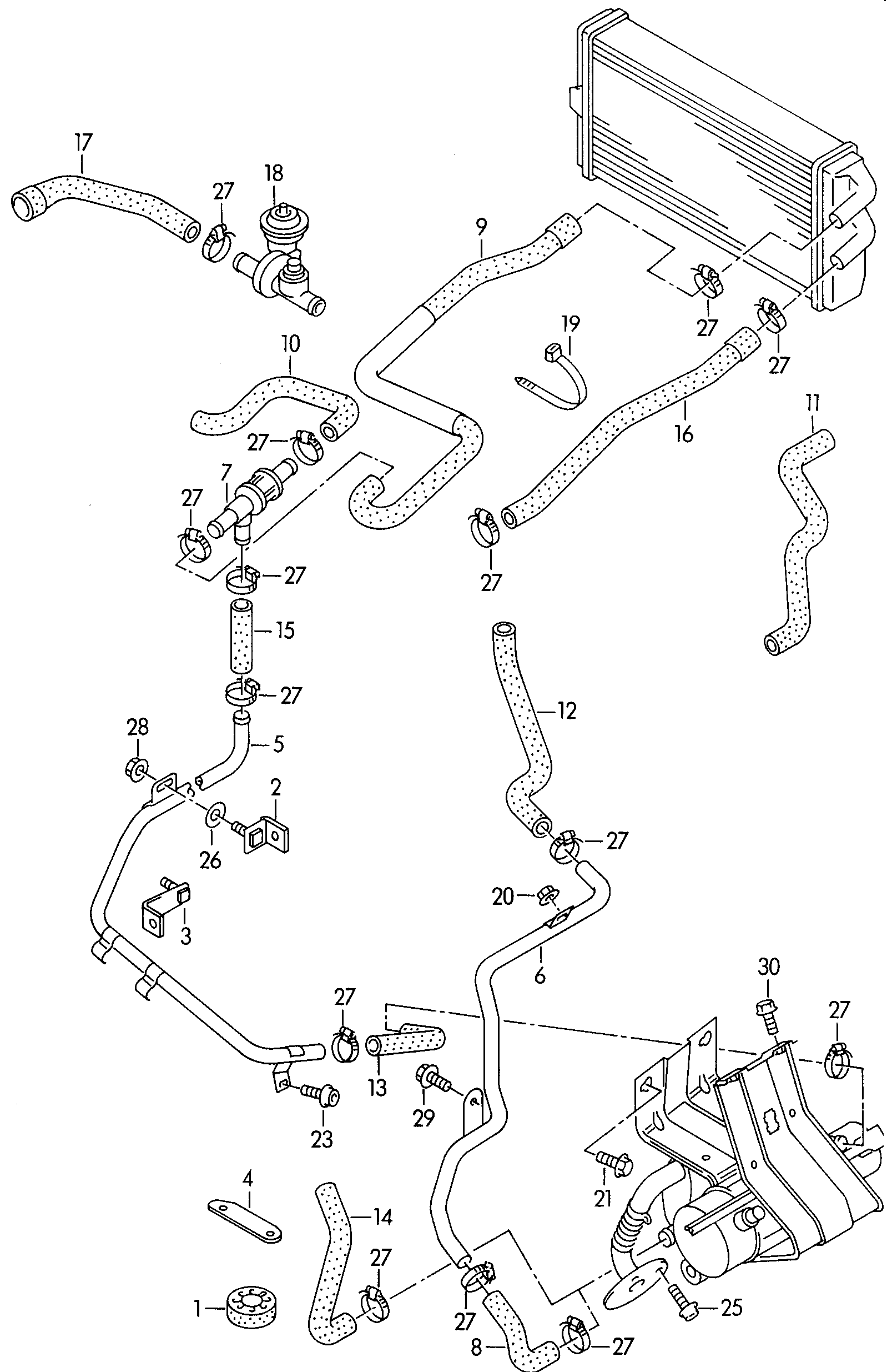 VW 4A1 819 372 B - Coolant hose www.molydon.hr