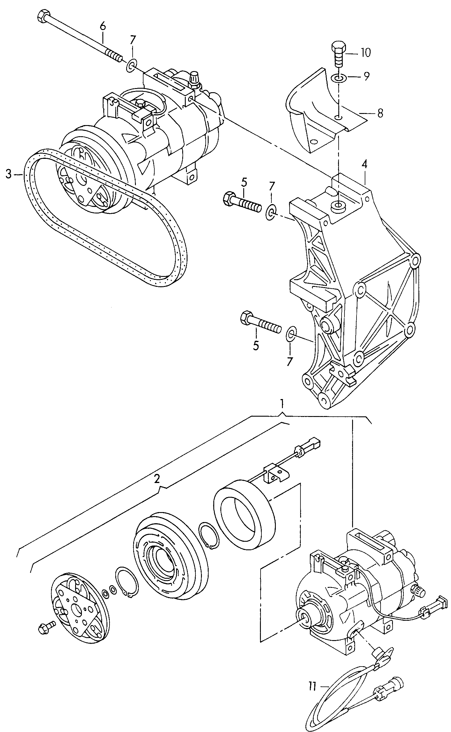 VW 8D0260805MX - A/C compressor with electro-magnetic coupling www.molydon.hr