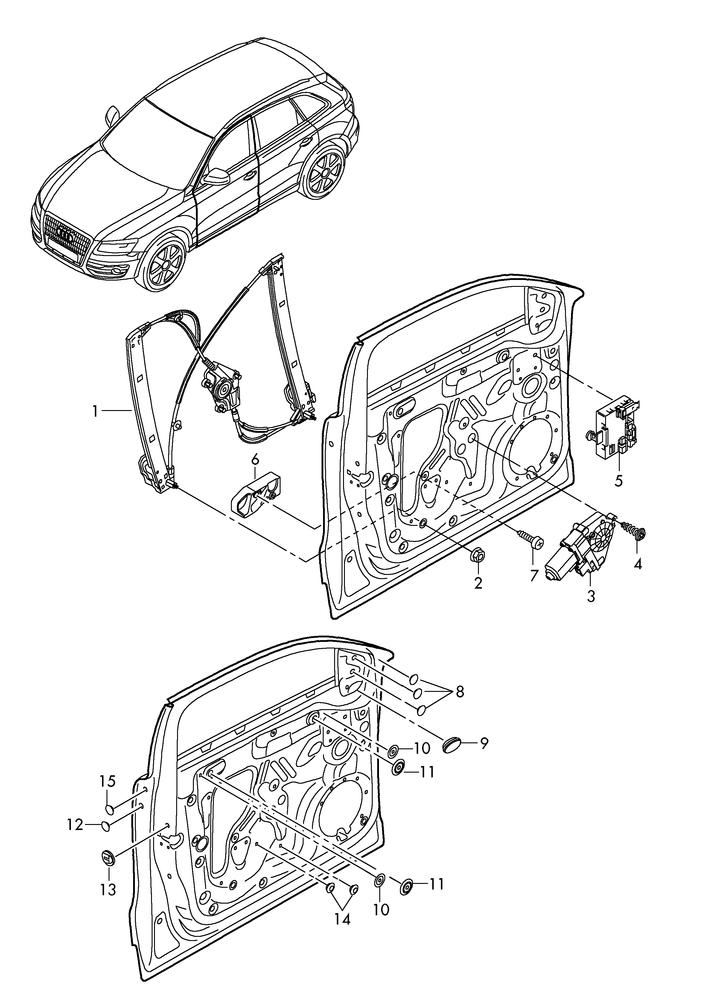 VW 8R0837461F - Set za popravak, podizačprozora www.molydon.hr