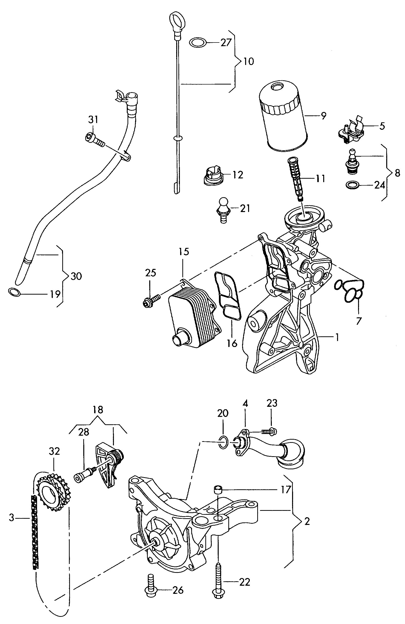 Seat 06K 109 507 F - Natezač lanca, pogon pumpe za ulje www.molydon.hr