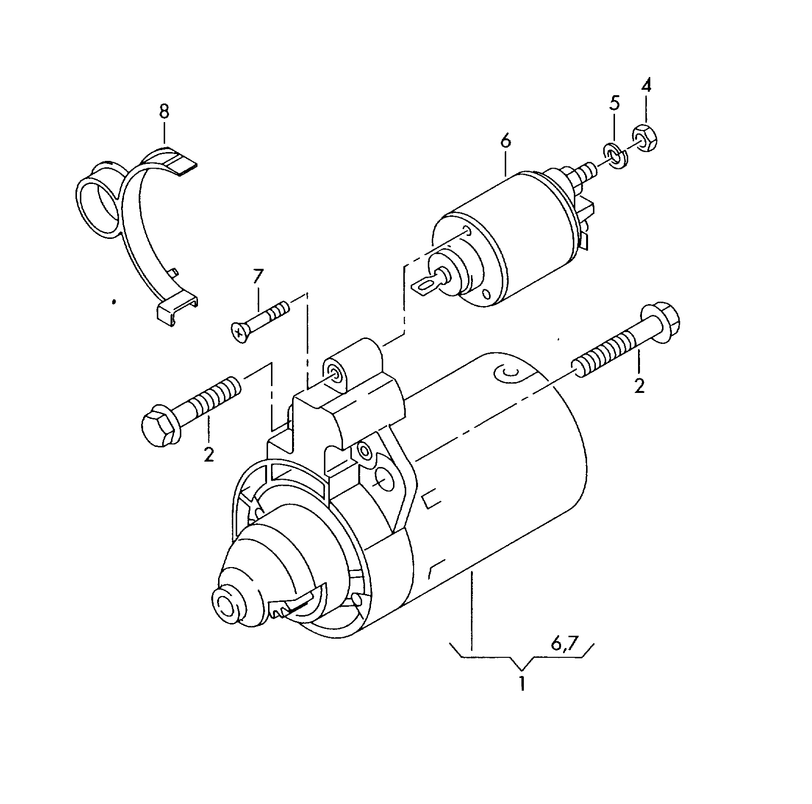 VAG 02Z911287A - Elektromagnetni Prekidač, starter www.molydon.hr