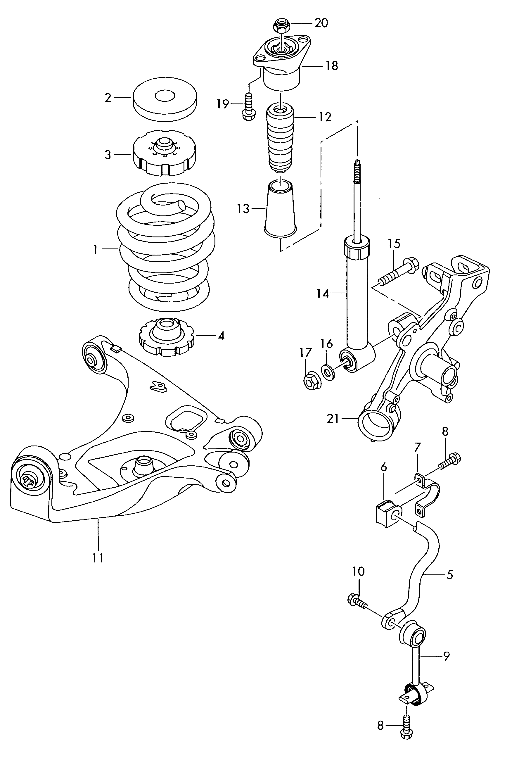 VAG 8E0 513 036 AE - Amortizer www.molydon.hr