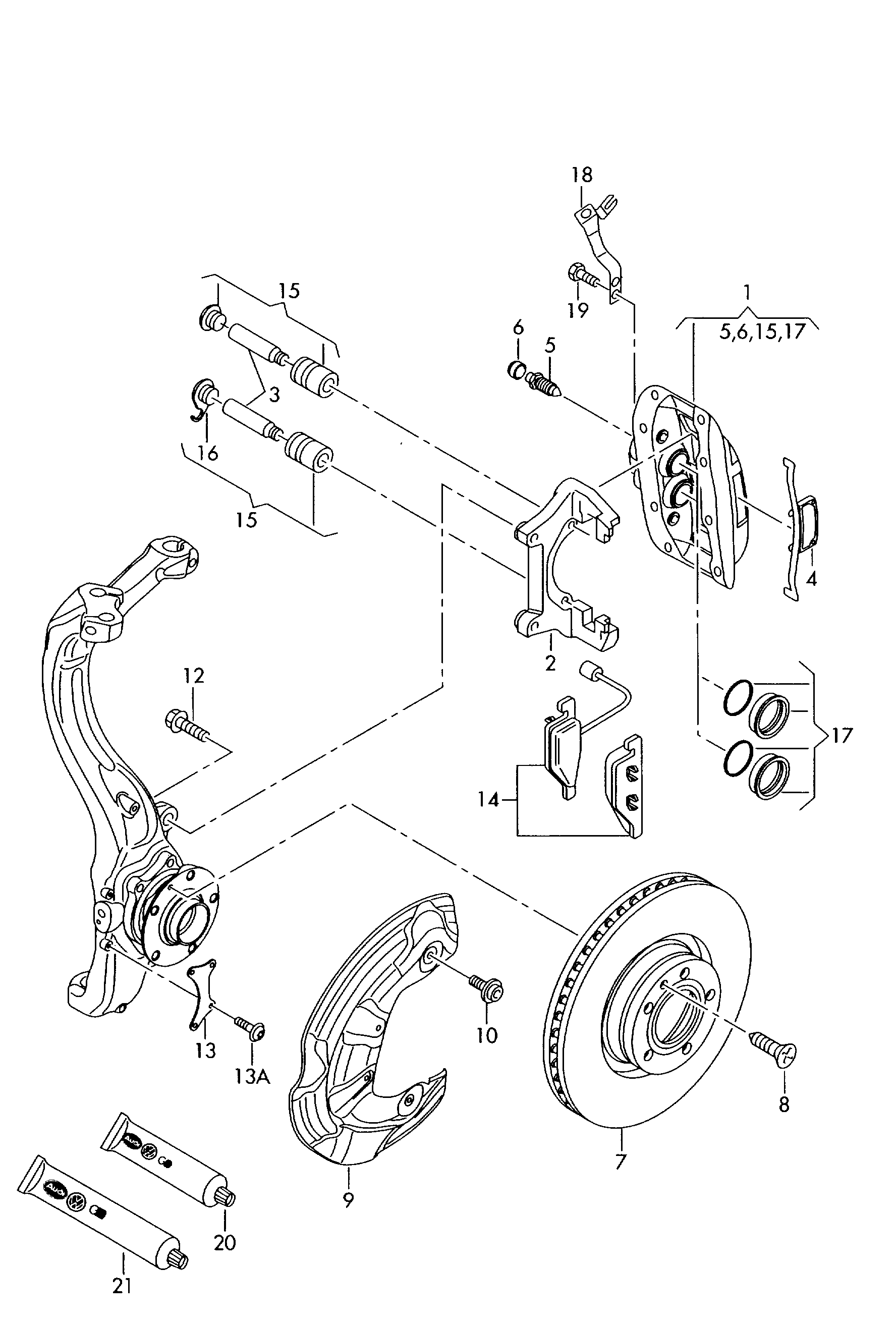 VAG 4E0 615 269 - Opruga, kočione čeljusti www.molydon.hr