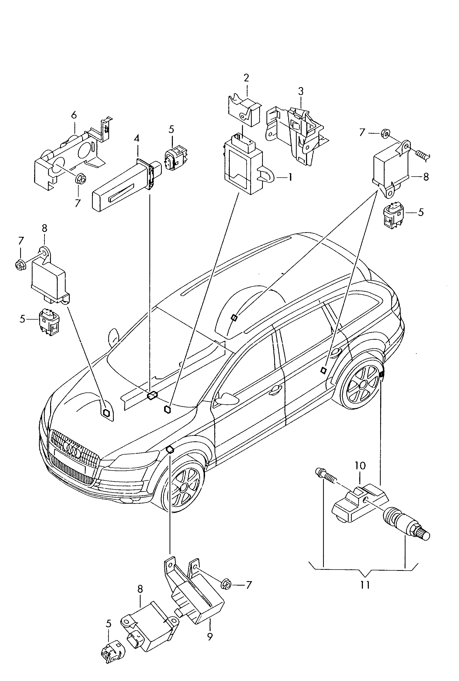 MCLAREN 7PP907275F - Tyre pressure sensor www.molydon.hr