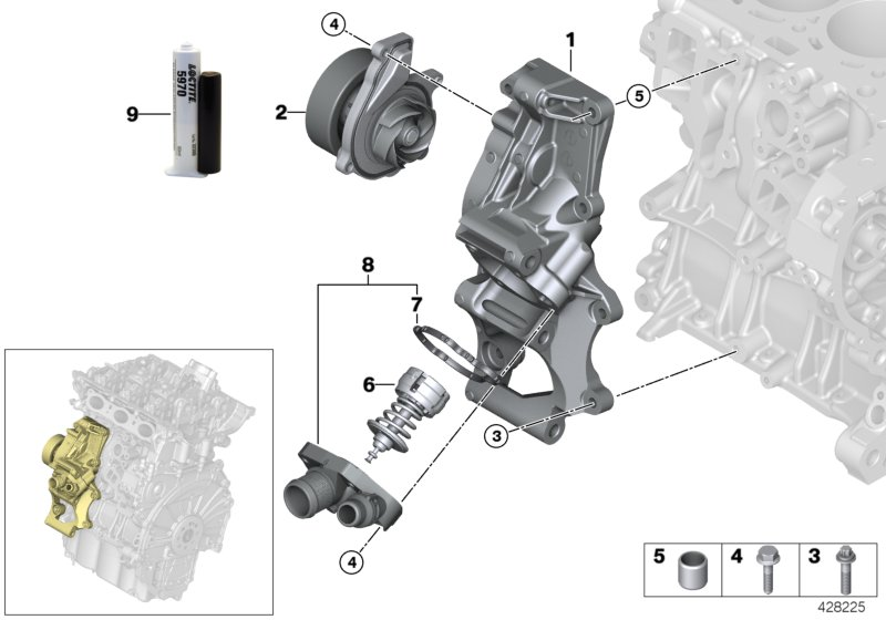 BMW 11 51 8 577 894 - Termostat, rashladna tekućinu www.molydon.hr