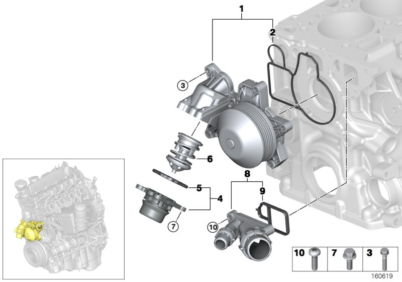 BMW 11 51 7 823 193 - Termostat, rashladna tekućinu www.molydon.hr