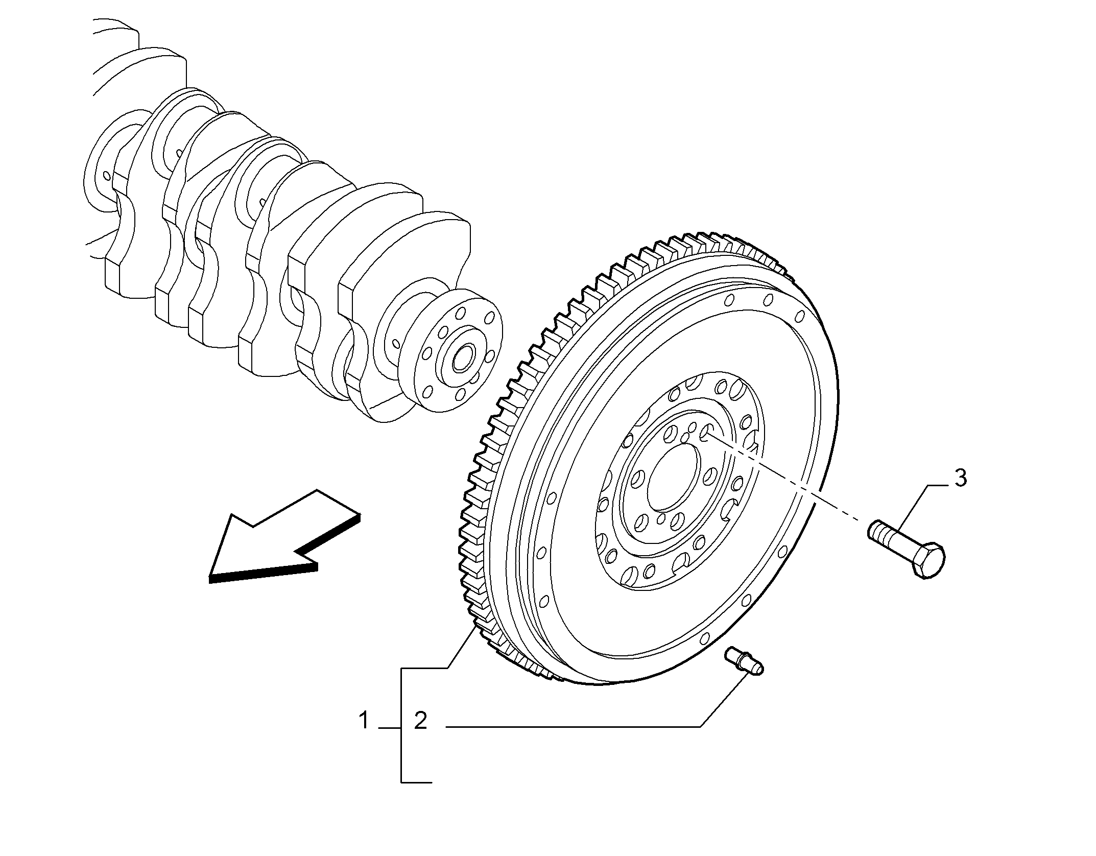 Vauxhall 55209531 - Garnitura vijaka, zamašnjak www.molydon.hr