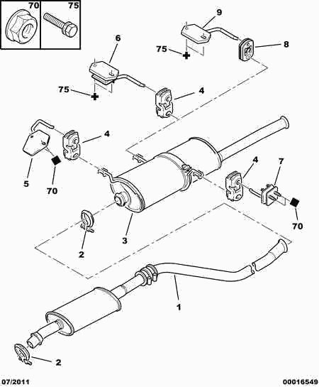 CITROEN 1755 82 - EXHAUST PIPE BRACKET www.molydon.hr