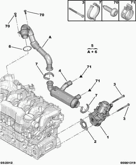 PEUGEOT 1618 63 - Hladnjak, EGR recirkulacija Ispušnih plinova www.molydon.hr