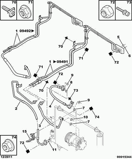 Opel 6460 59 - AIR CONDITIONED FREON TUBE www.molydon.hr