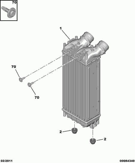 PEUGEOT 0384.N9 - Intercooler, hladnjak www.molydon.hr