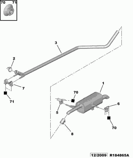 Opel 1713 67 - EXHAUST SYSTEM FIXING CLAMP www.molydon.hr