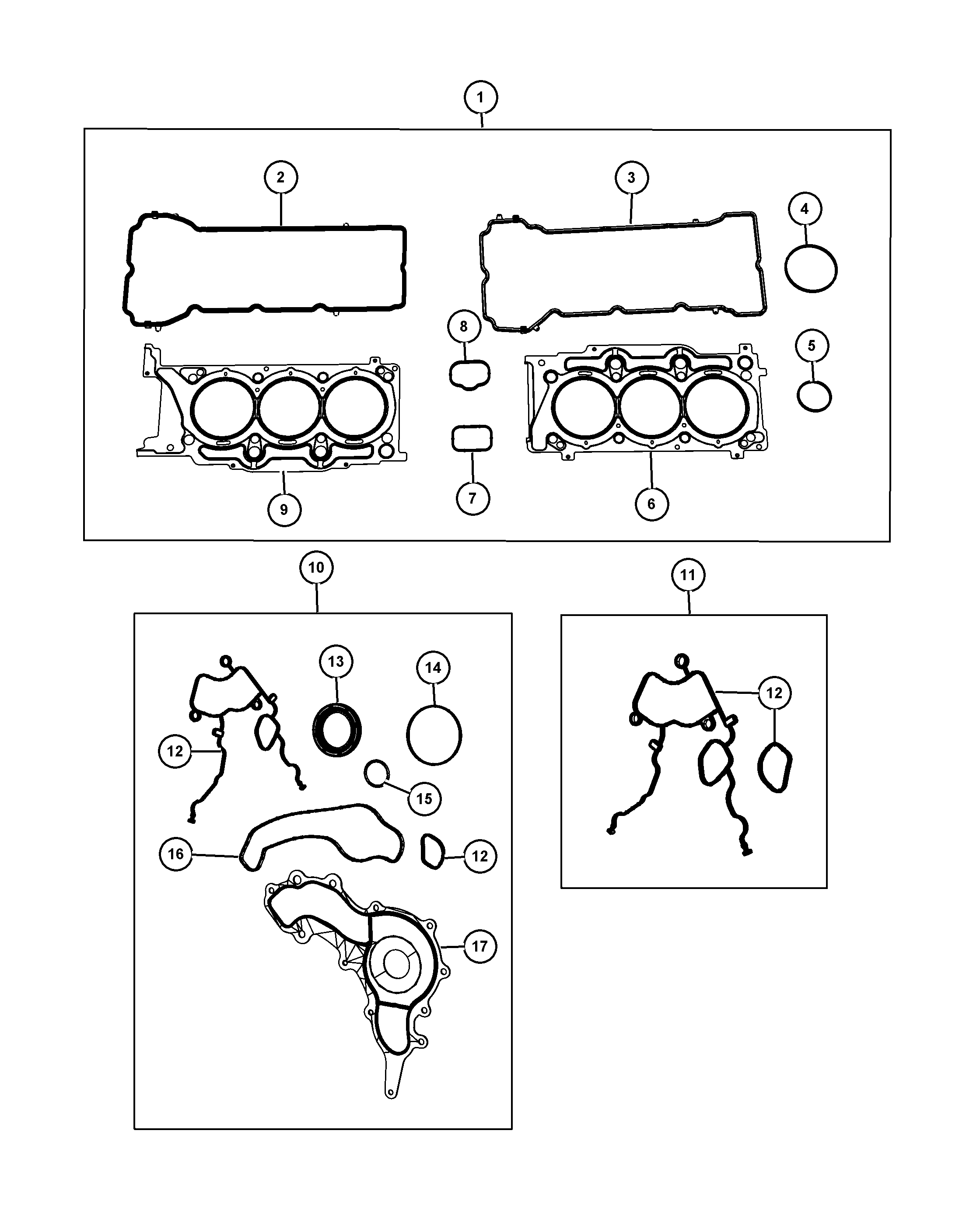 RAM 68078 540AB - GASKET KIT ENGINE UPPER www.molydon.hr