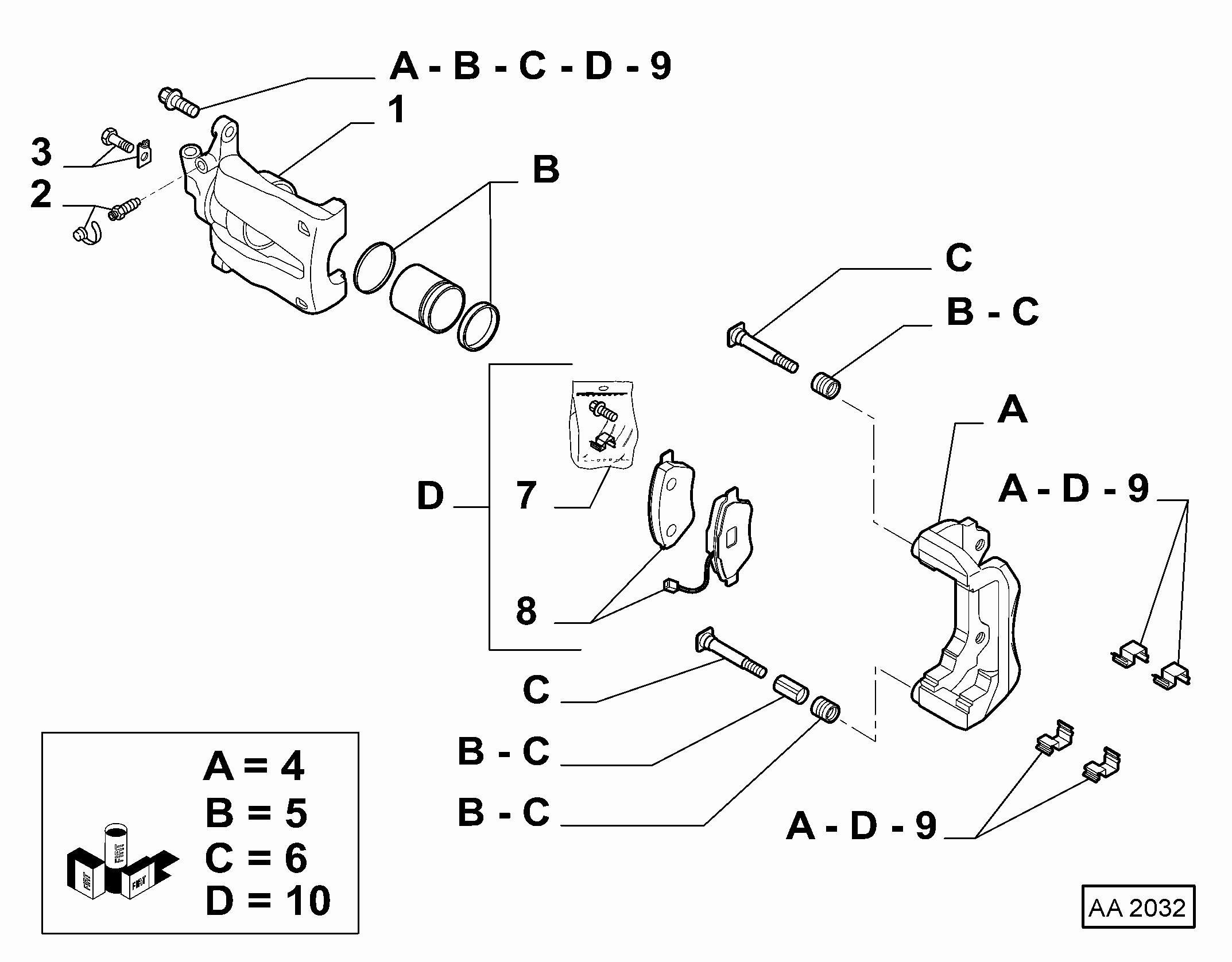 FIAT / LANCIA 77364648 - Set za popravak, kočione čeljusti www.molydon.hr