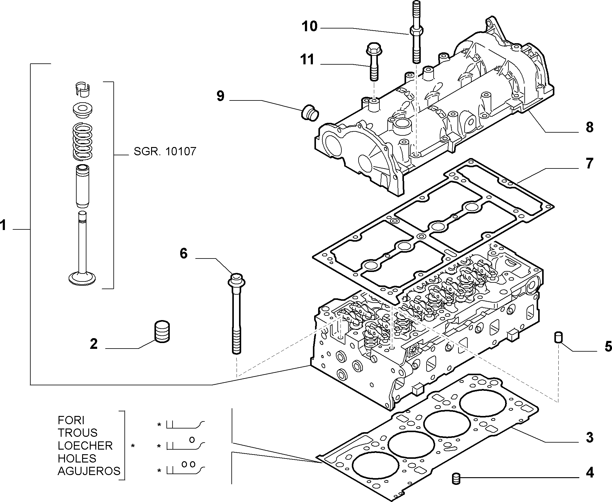 Lancia 55252339 - Vijak za pričvršćivanje glave cilindra www.molydon.hr