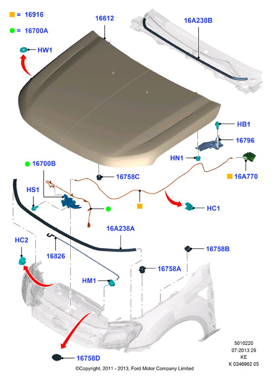 FORD 1216747 - Kopča ukrasna/zaštitna lajsna www.molydon.hr