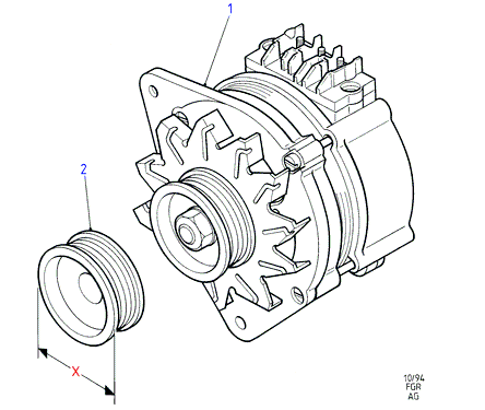 FORD 7251855 - Alternator www.molydon.hr