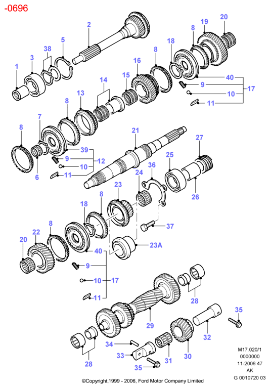 FORD 1050411 - Gear - Mainshaft 2nd Speed, 41 Teeth www.molydon.hr