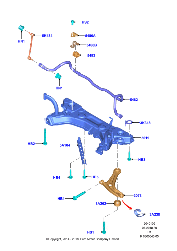 FORD 1 793 903 - Rame, Nezavisna poluga za ovjes kotača www.molydon.hr