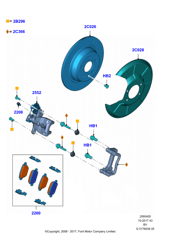 FORD 1460288 - Komplet Čahura zavođenje, kočione čeljusti www.molydon.hr