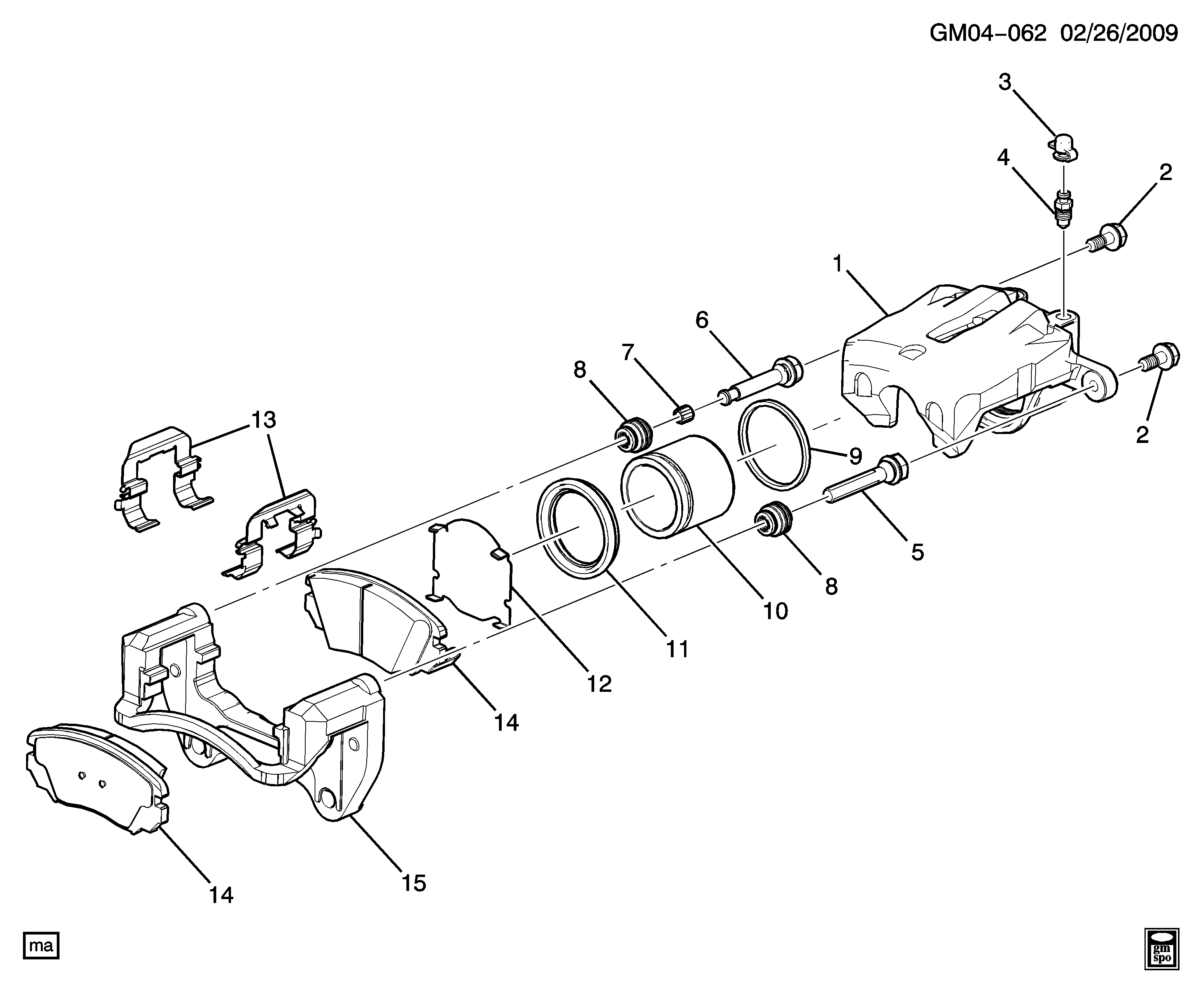 SAAB 22959105 - Komplet Pločica, disk-kočnica www.molydon.hr