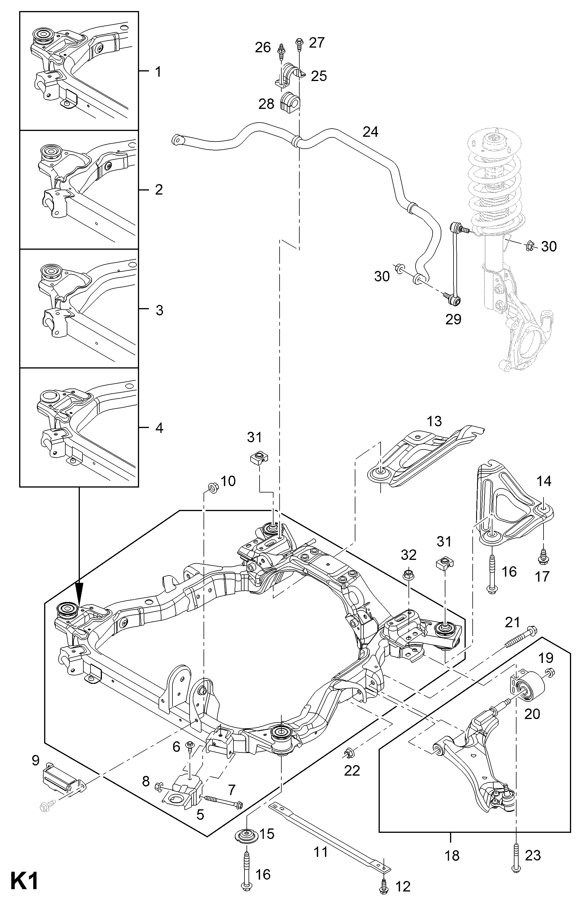 DAEWOO 4812870 - Rame, Nezavisna poluga za ovjes kotača www.molydon.hr