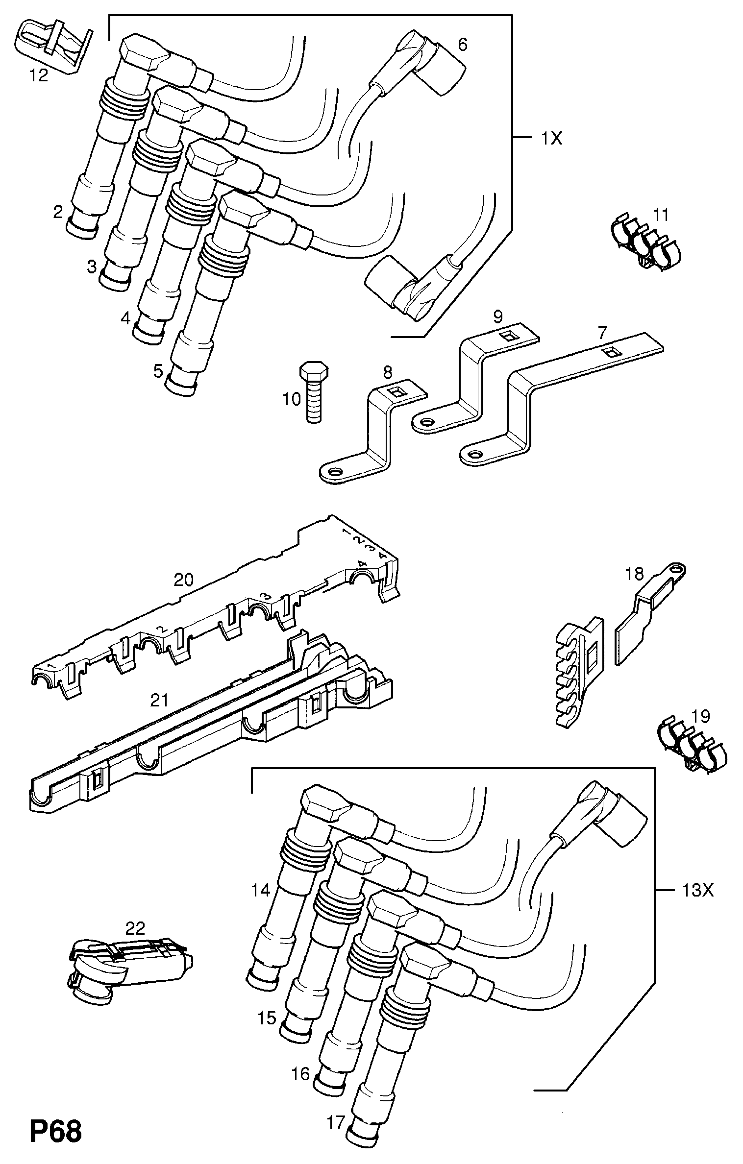 Opel 12 82 128 - Set kablova za paljenje www.molydon.hr