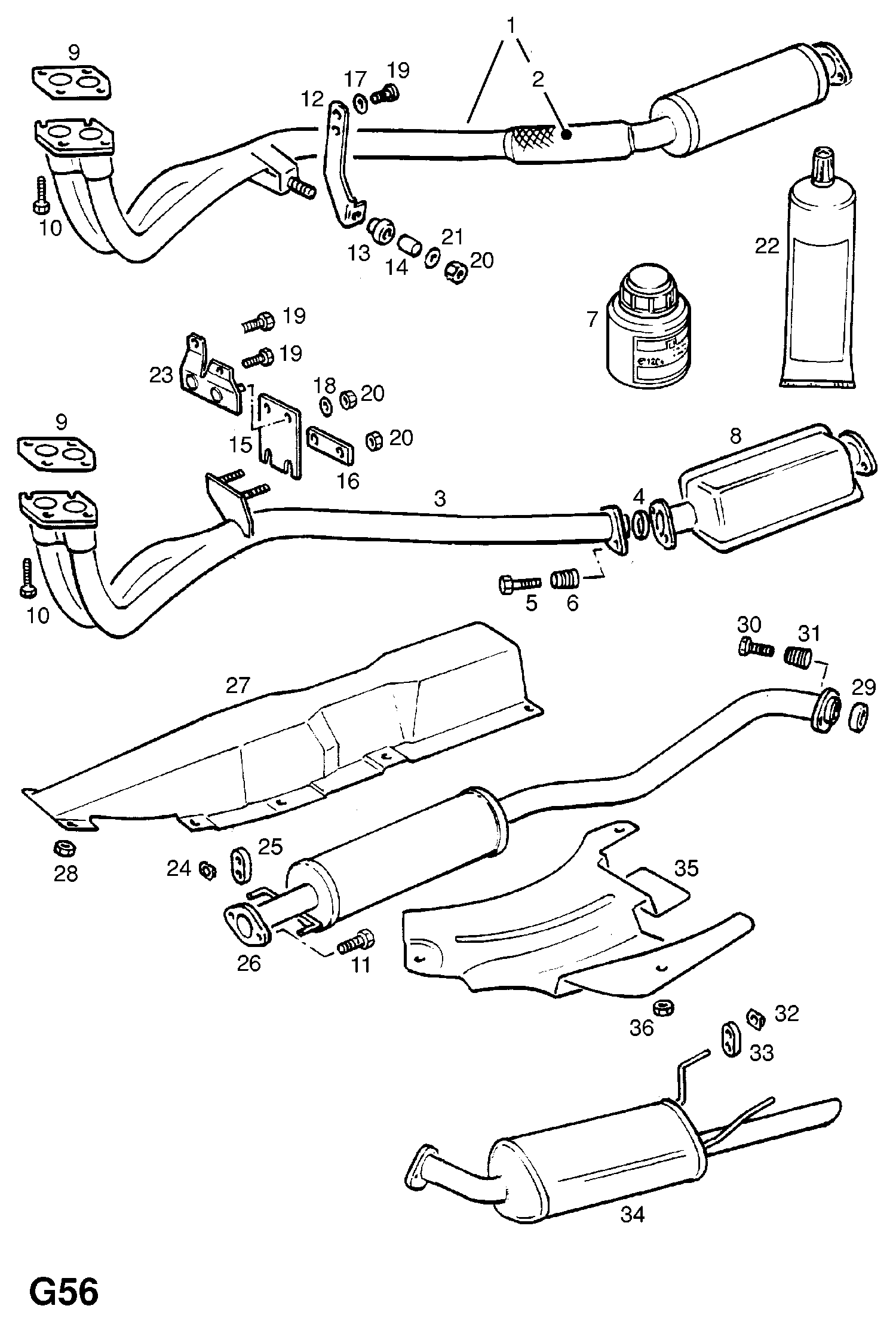 Opel 20 80 305 - Elasticna Podloška, Ispušni sistem www.molydon.hr