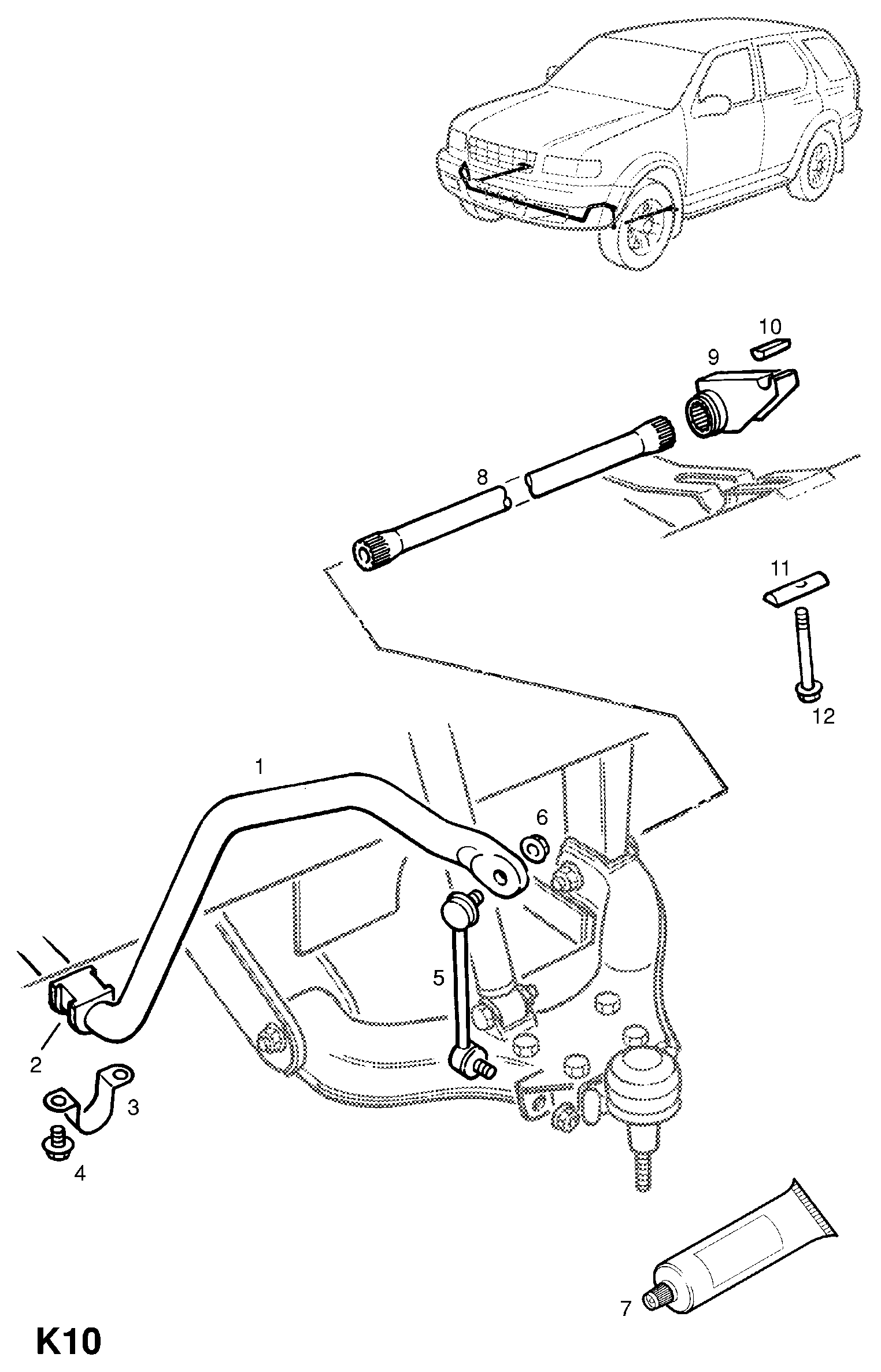 Vauxhall 53 52 020 - Šipka/spona, stabilizator www.molydon.hr