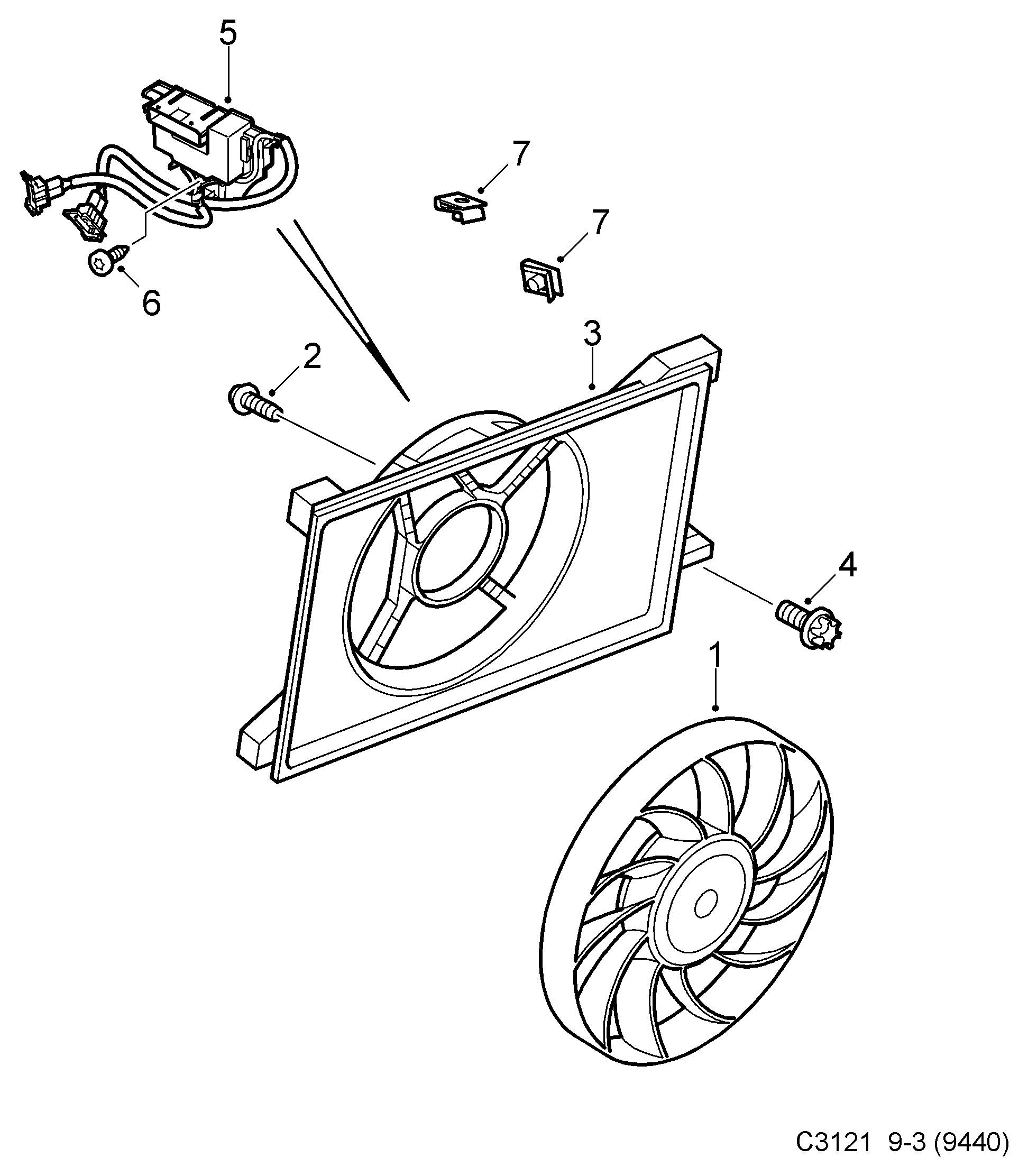 Opel 24410988 - Ventilator, hladjenje motora www.molydon.hr