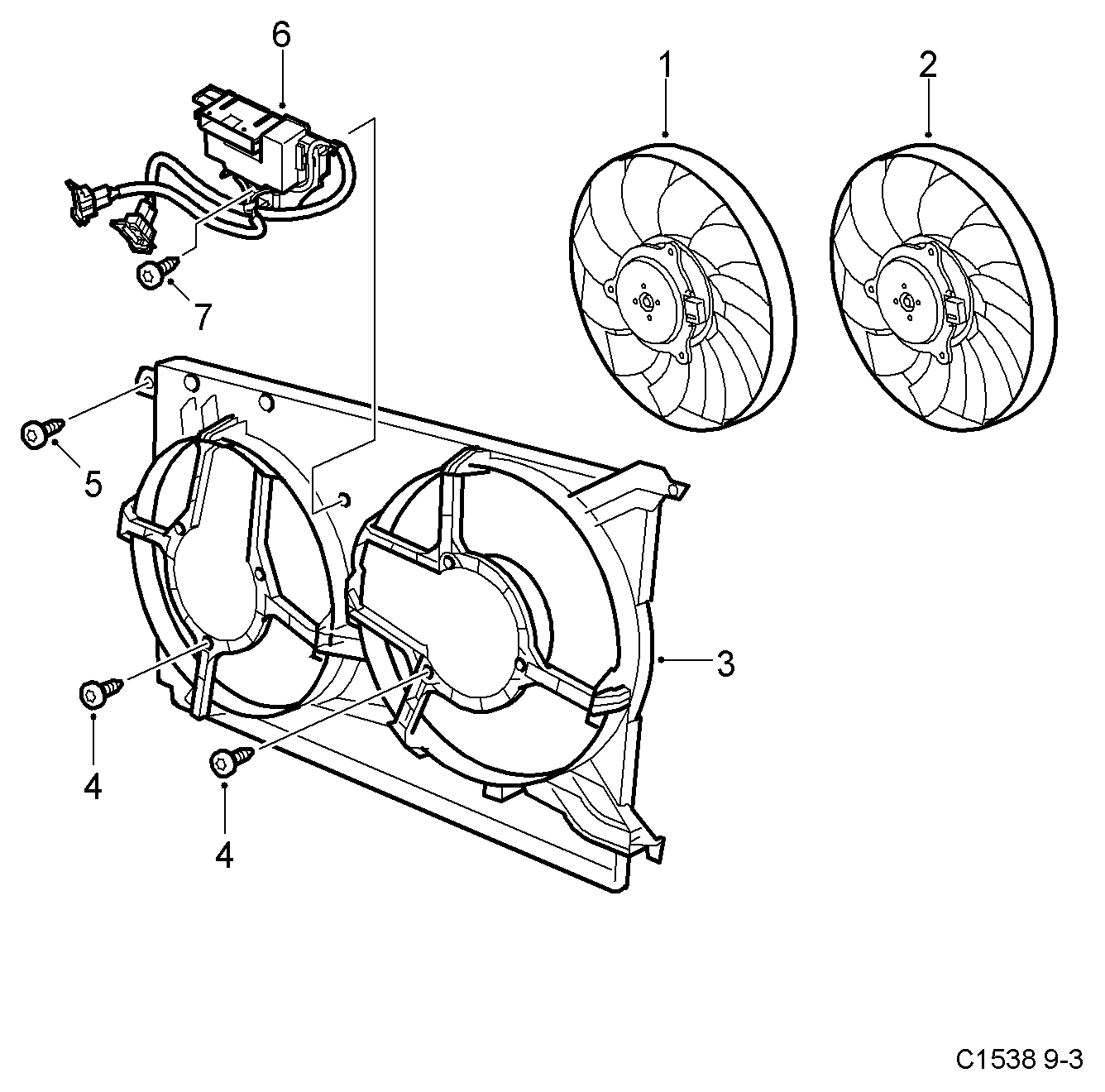 Opel 24410993 - Ventilator, hladjenje motora www.molydon.hr