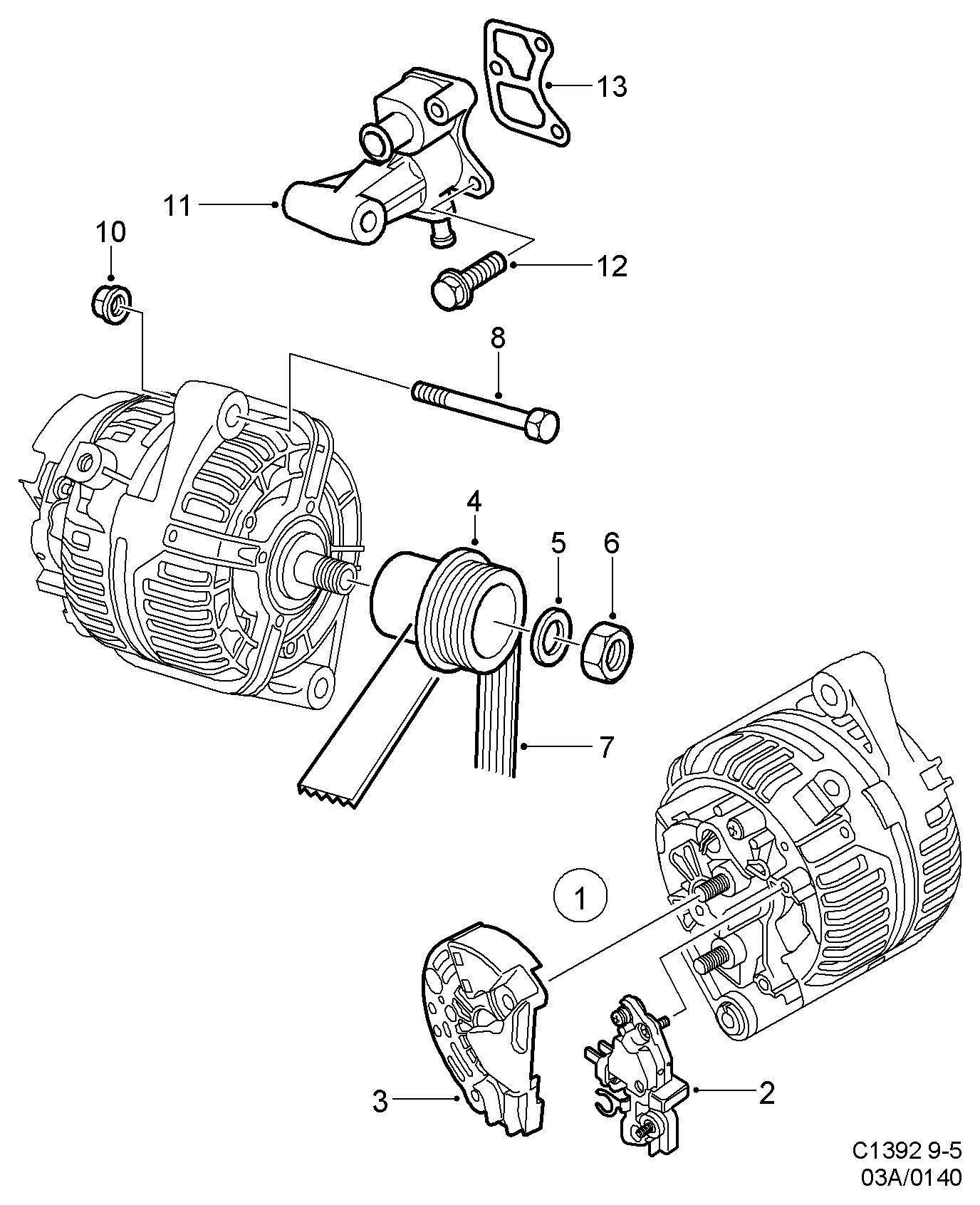 SAAB 55 49 555 - Alternator www.molydon.hr