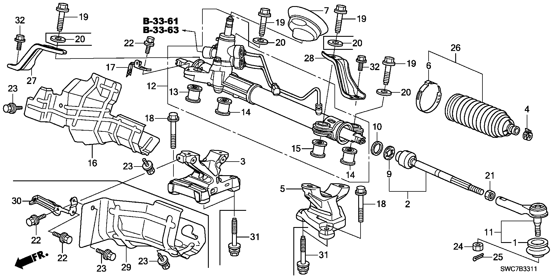 Honda 53540-SWA-A02 - Kraj spone, kuglasti zglob www.molydon.hr