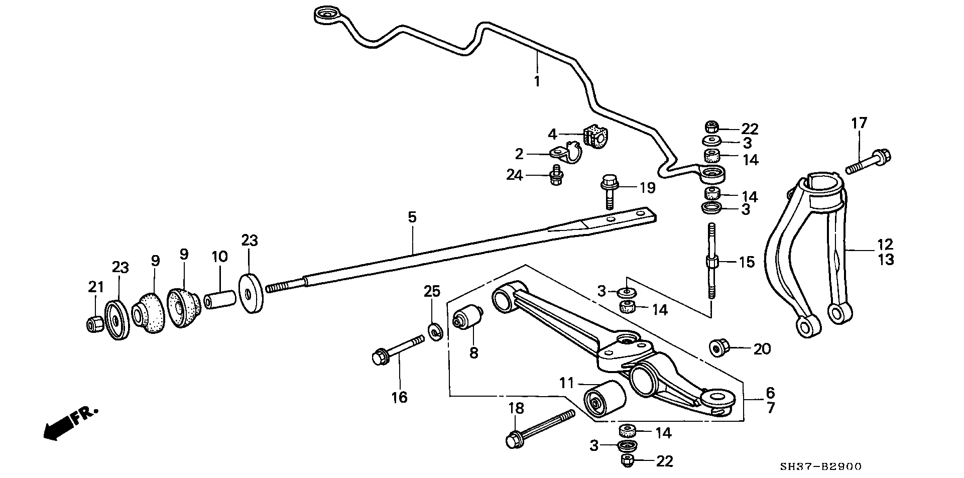 Honda 51355-SH3-020 - Rame, Nezavisna poluga za ovjes kotača www.molydon.hr