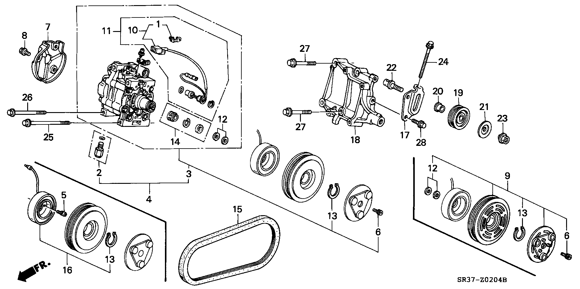 Honda 38920-P08-003 - Klinasti rebrasti remen  www.molydon.hr