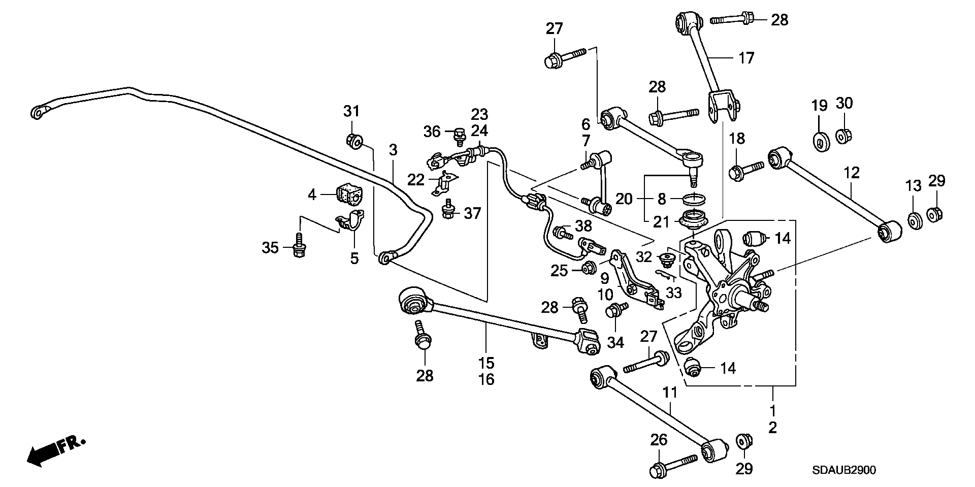 TOYOTA 52325-SDA-A01 - Šipka/spona, stabilizator www.molydon.hr