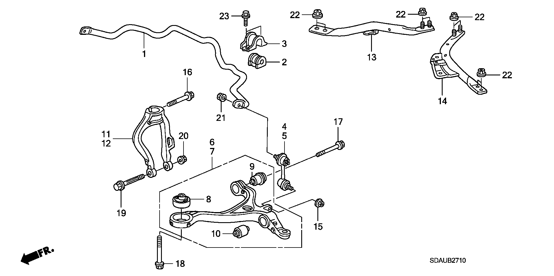 Honda 51320-SDA-A05 - Šipka/spona, stabilizator www.molydon.hr