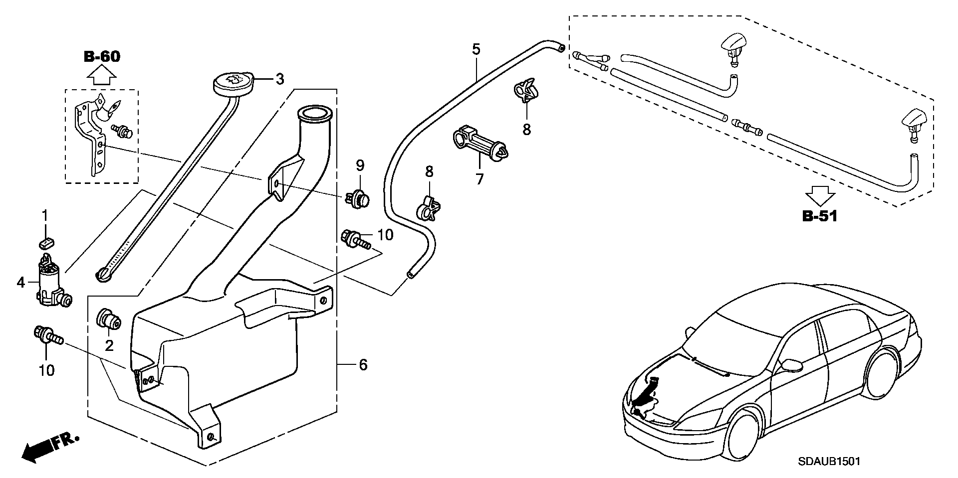 Honda 76806SL0E11 - Pumpa za tekućinu za pranje, pranje vjetrobrana www.molydon.hr