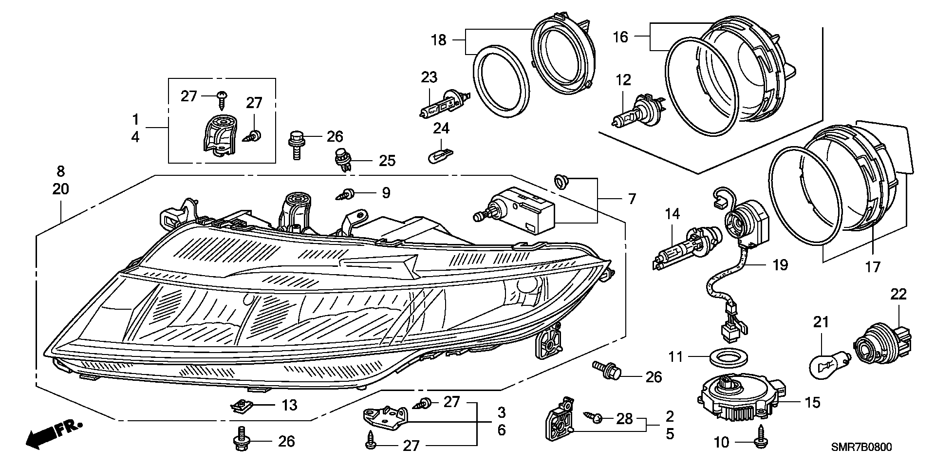 Honda 33110SMGE01 - Žarulja, svjetlo za dnevnu voznju www.molydon.hr