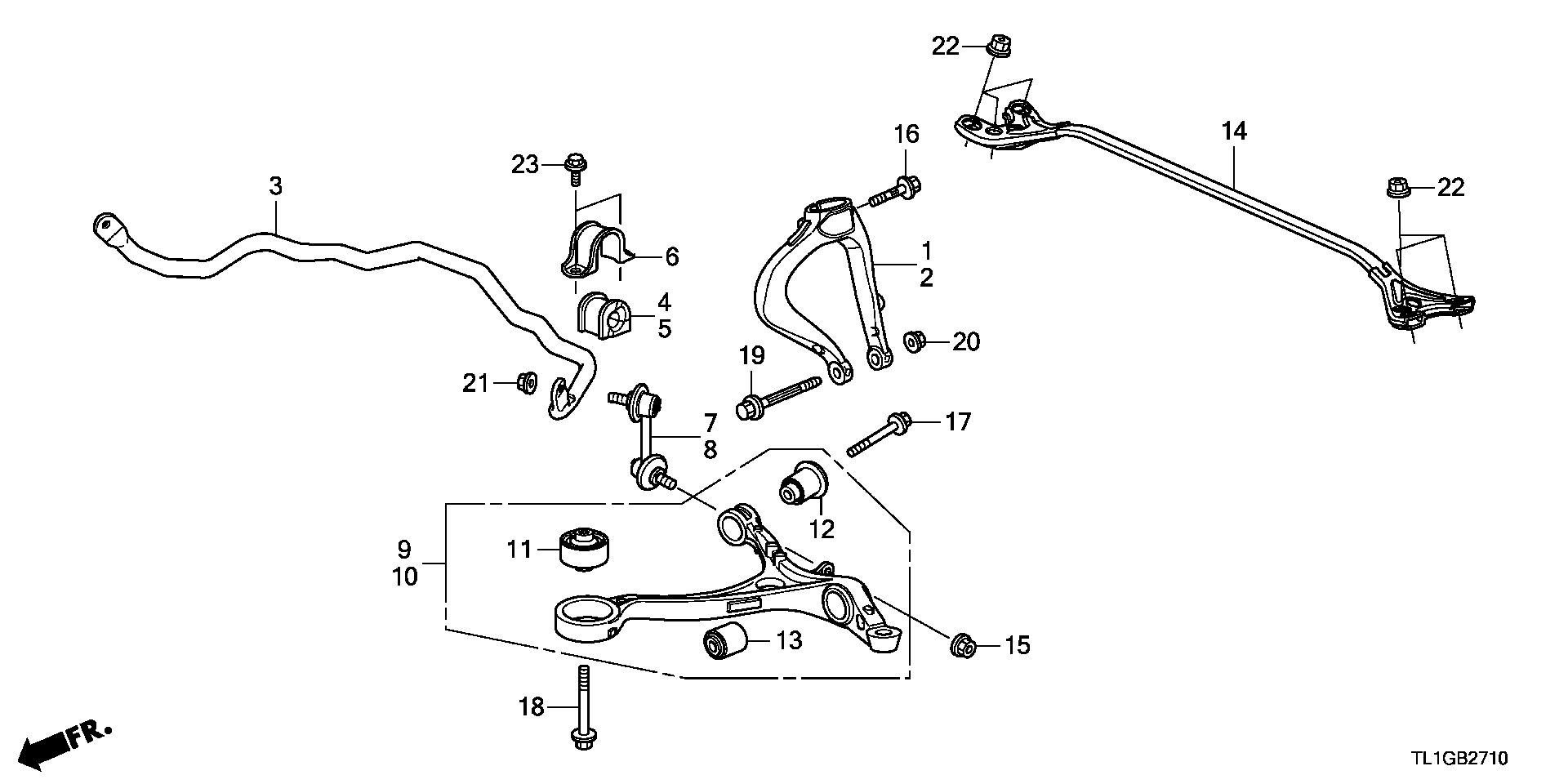 Honda 51391-TA0-A01 - Selen / Prigušni blok, Ovjes kotača www.molydon.hr