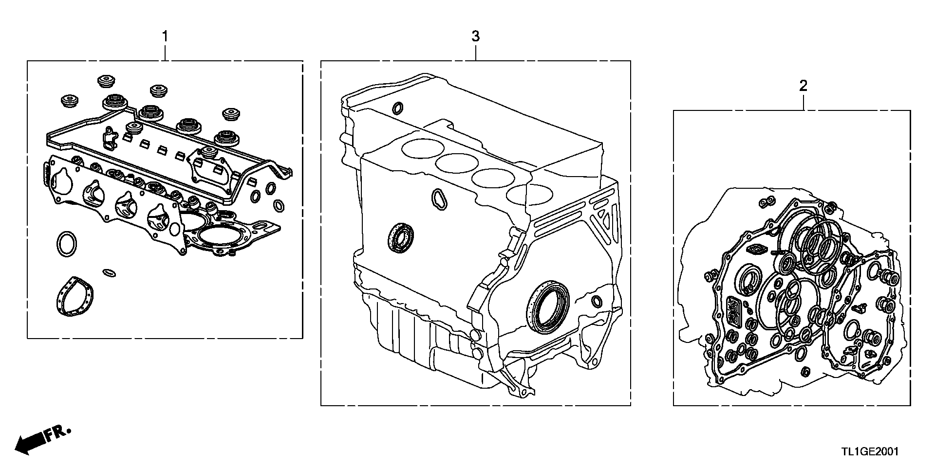 Honda 06114R40J00 - Garnitura brtvi, blok motora www.molydon.hr