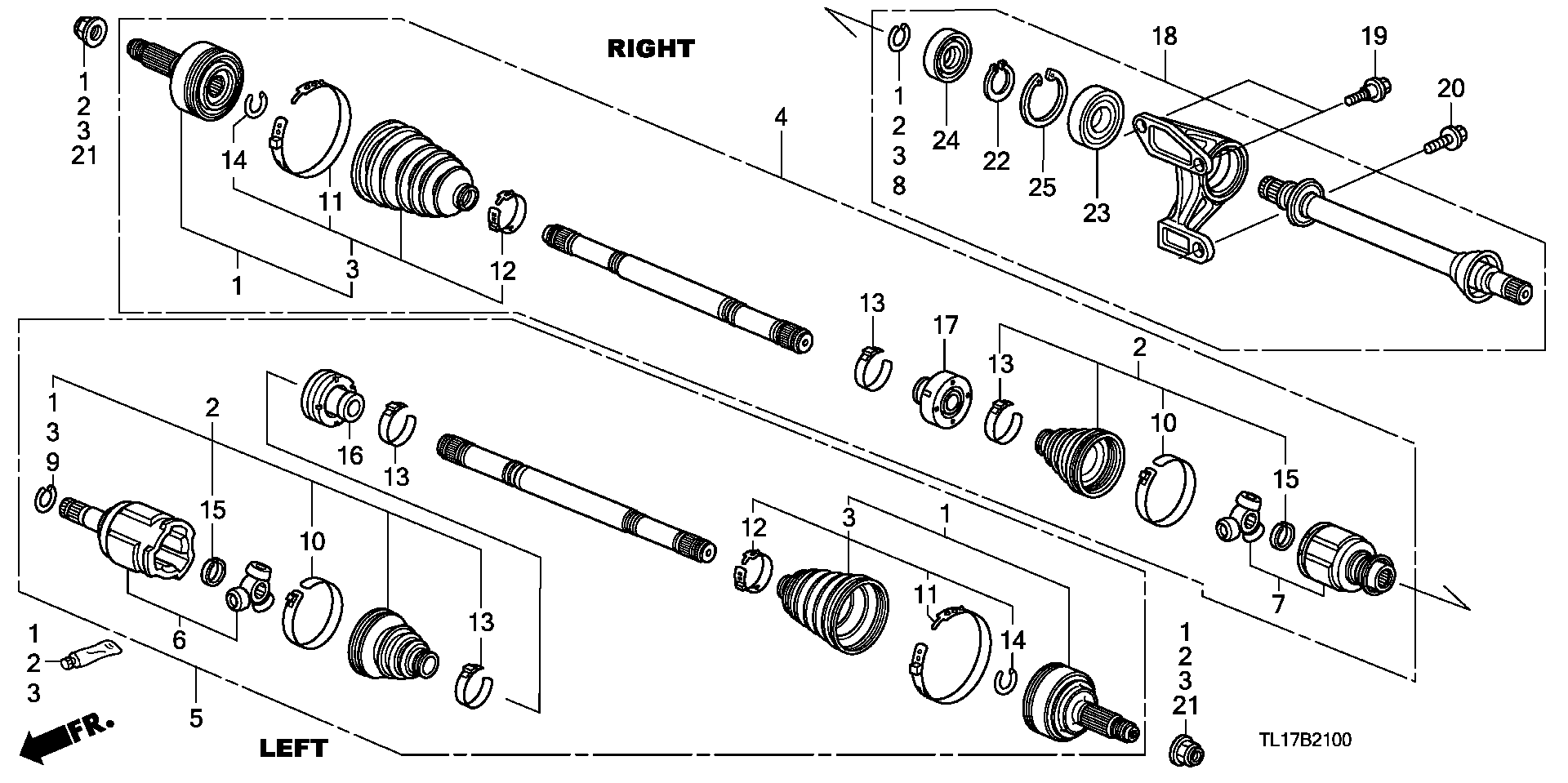 Honda 44018-TL1-E00 - BOOT SET, OUTBOARD www.molydon.hr