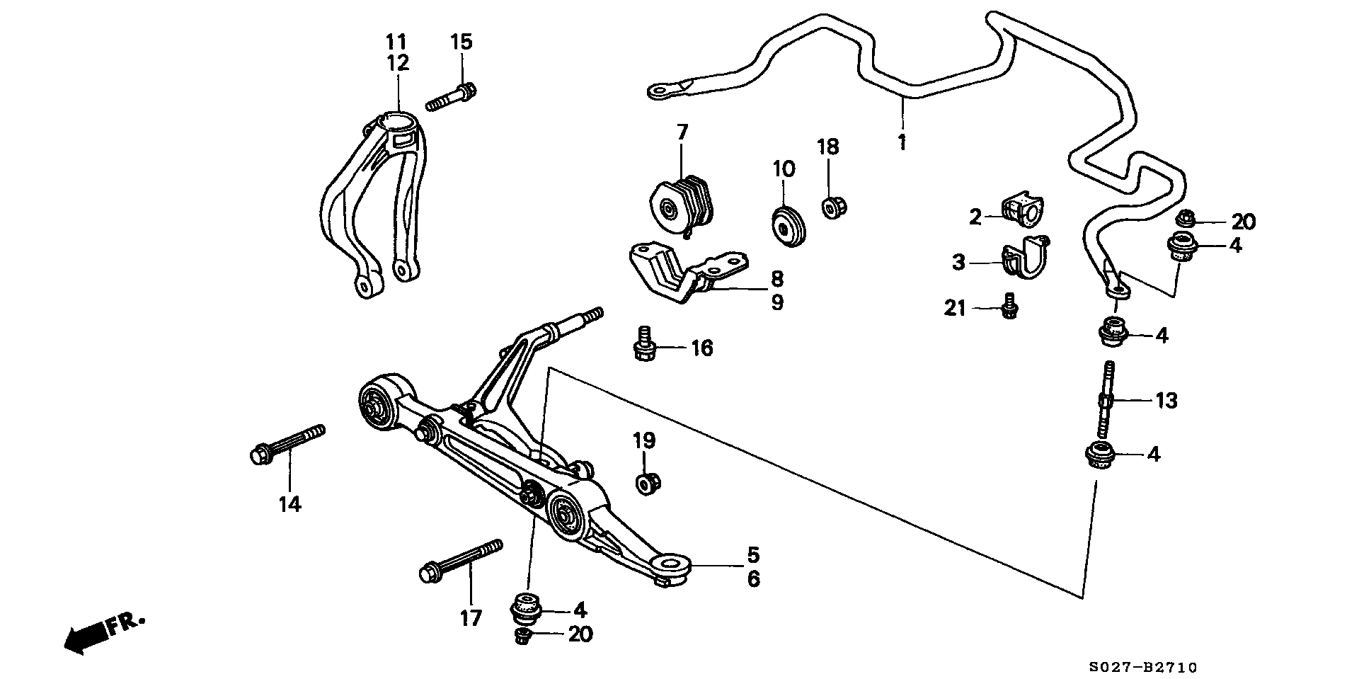 Honda 51312-SR3-000 - Šipka/spona, stabilizator www.molydon.hr